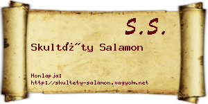 Skultéty Salamon névjegykártya